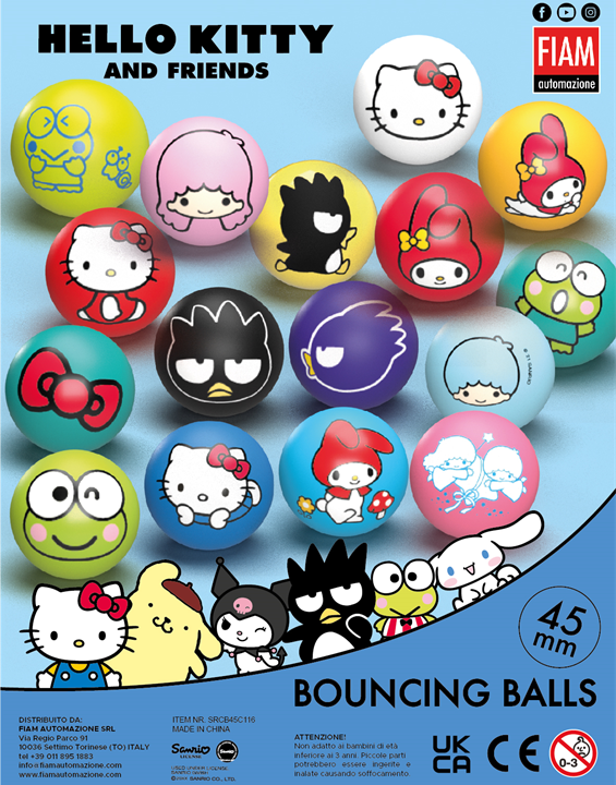 Hello Kitty and Friends Bouncing Ball (45mm)